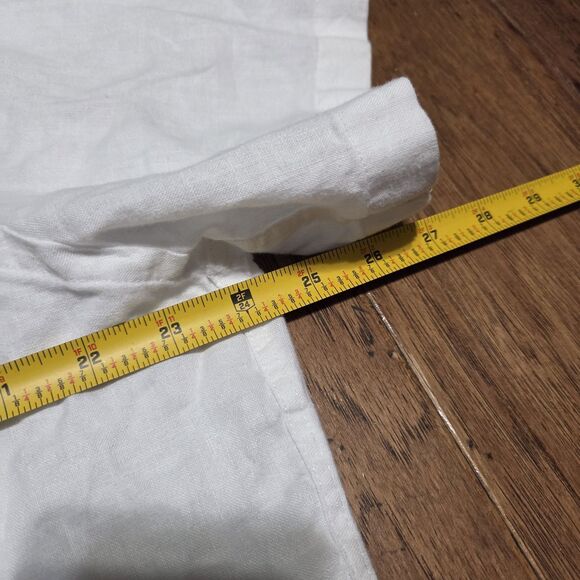 UNTUCKit Relaxed Fit Linen Shirt Large Wrinkle Free Button Up White - Picture 6 of 7